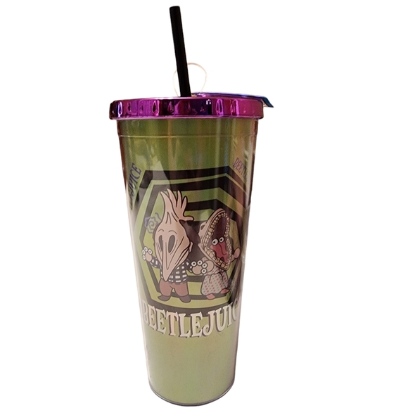 Beetlejuice Barbra and Adam Theme 20 Oz Insulated Plastic Cup - Picture 1 of 7